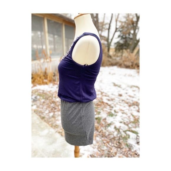 Y2K Urban Behaviour Mini Dress Beaded Scoop Jersey - Picture 3 of 13